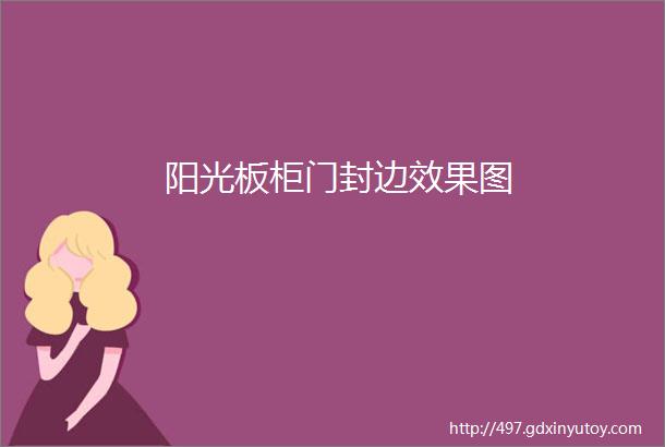 阳光板柜门封边效果图